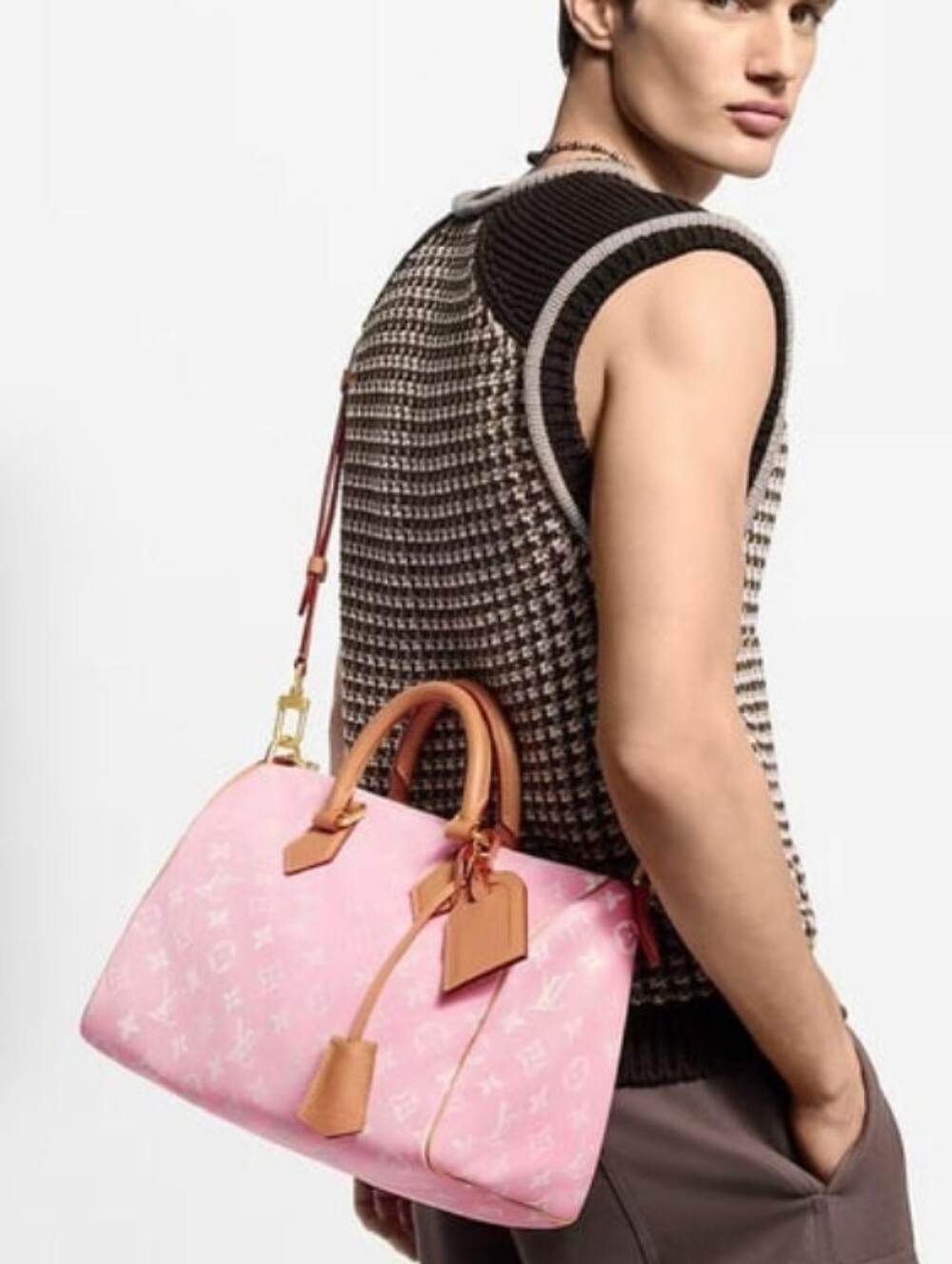🌸Super Charmed Monter Charm Canvas Candy Paint Pink Mono Barrel Speed 30in Tote